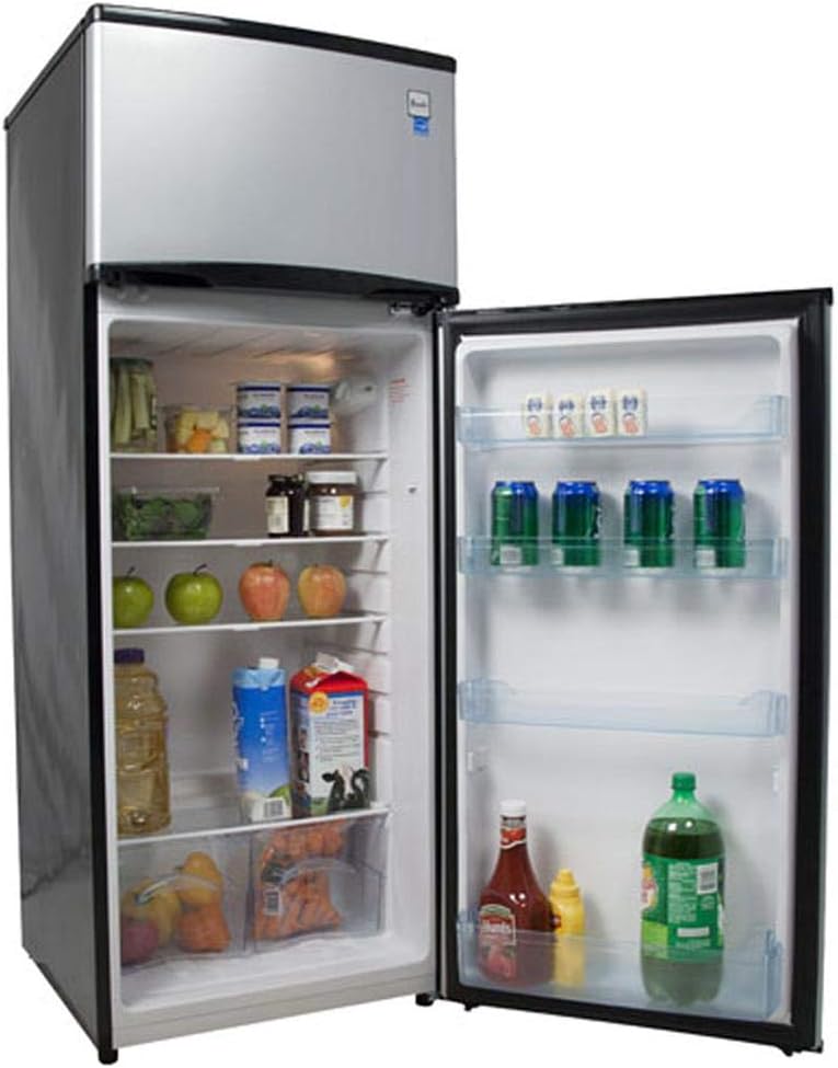 Avanti FF18D3S-4 FF18D cu.ft. Apartment Size Refrigerator​, Full Fridge Free Technology Prevents Frost Build-up with Adjustable Shelves, Door Bins  Crisper Drawers, 18 cu. ft, Stainless Steel