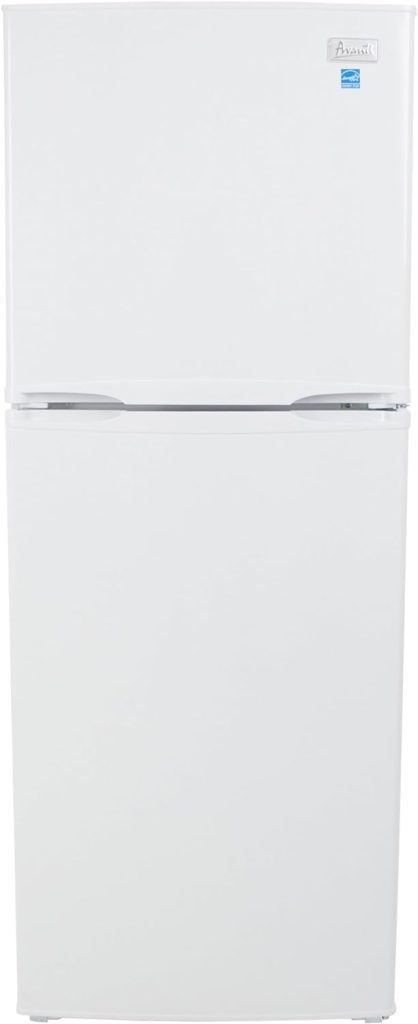 Avanti FF18D3S-4 FF18D cu.ft. Apartment Size Refrigerator​, Full Fridge Free Technology Prevents Frost Build-up with Adjustable Shelves, Door Bins  Crisper Drawers, 18 cu. ft, Stainless Steel