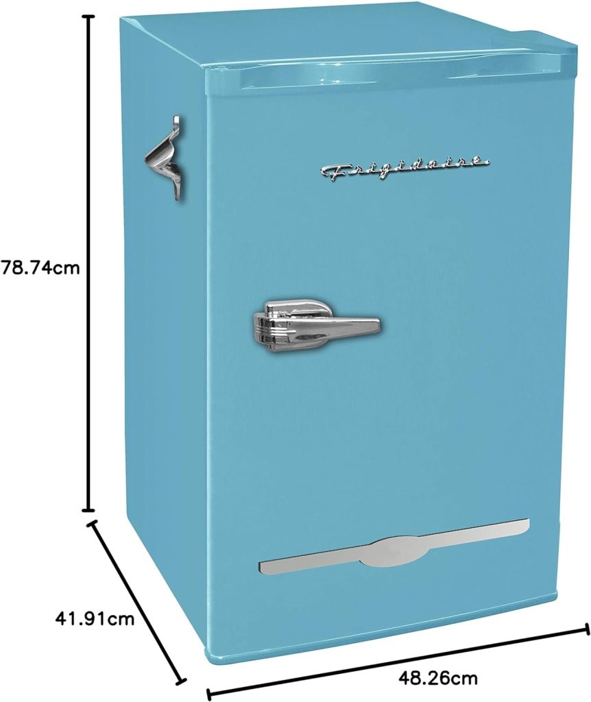 Frigidaire Retro Bar Fridge Refrigerator with Side Bottle Opener, 3.2 cu. ft, Red